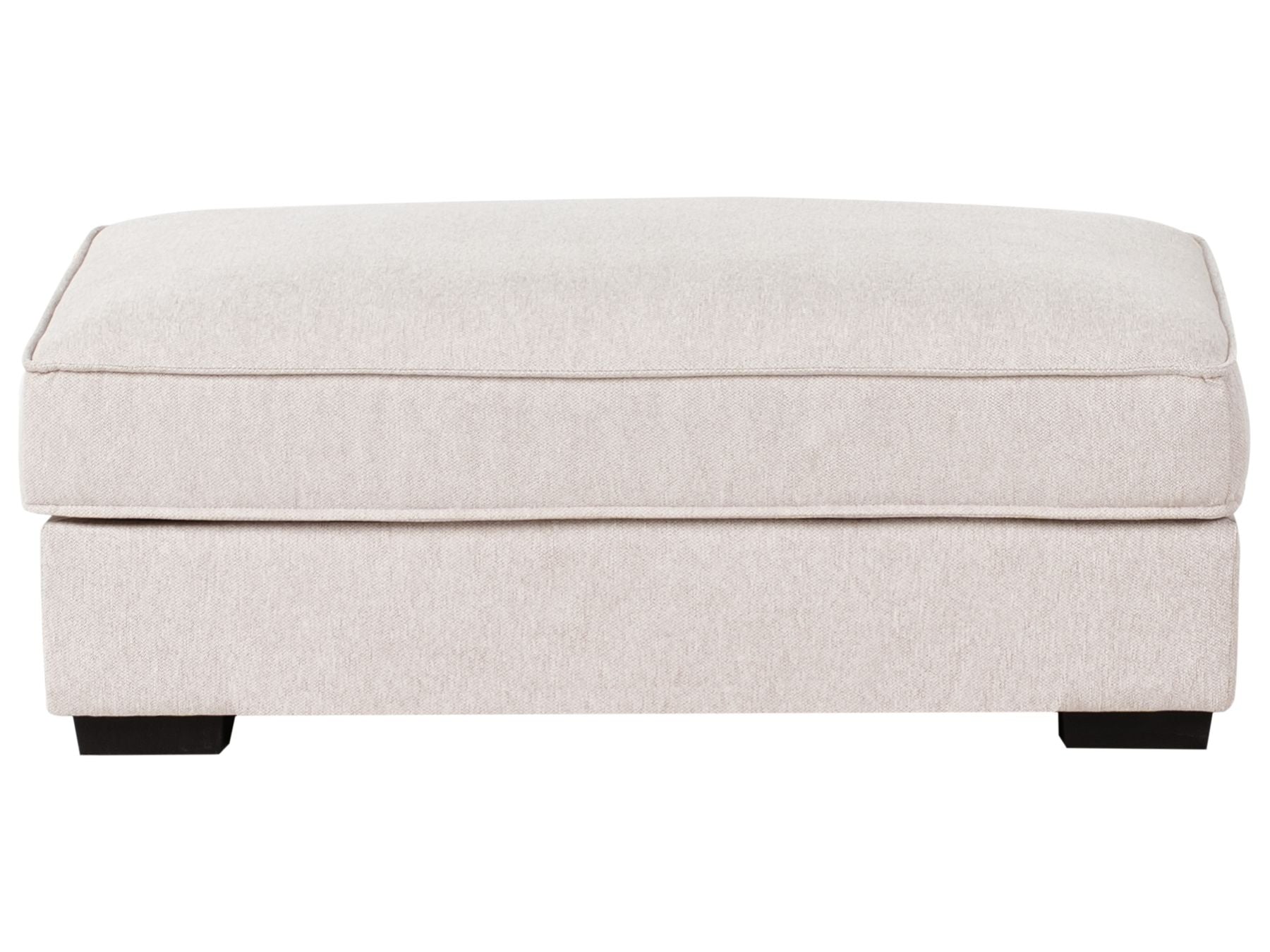 Corner Sofa RENDERS Fabric Light Beige with Ottoman Left Hand