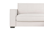 Corner Sofa RENDERS Fabric Light Beige with Ottoman Left Hand