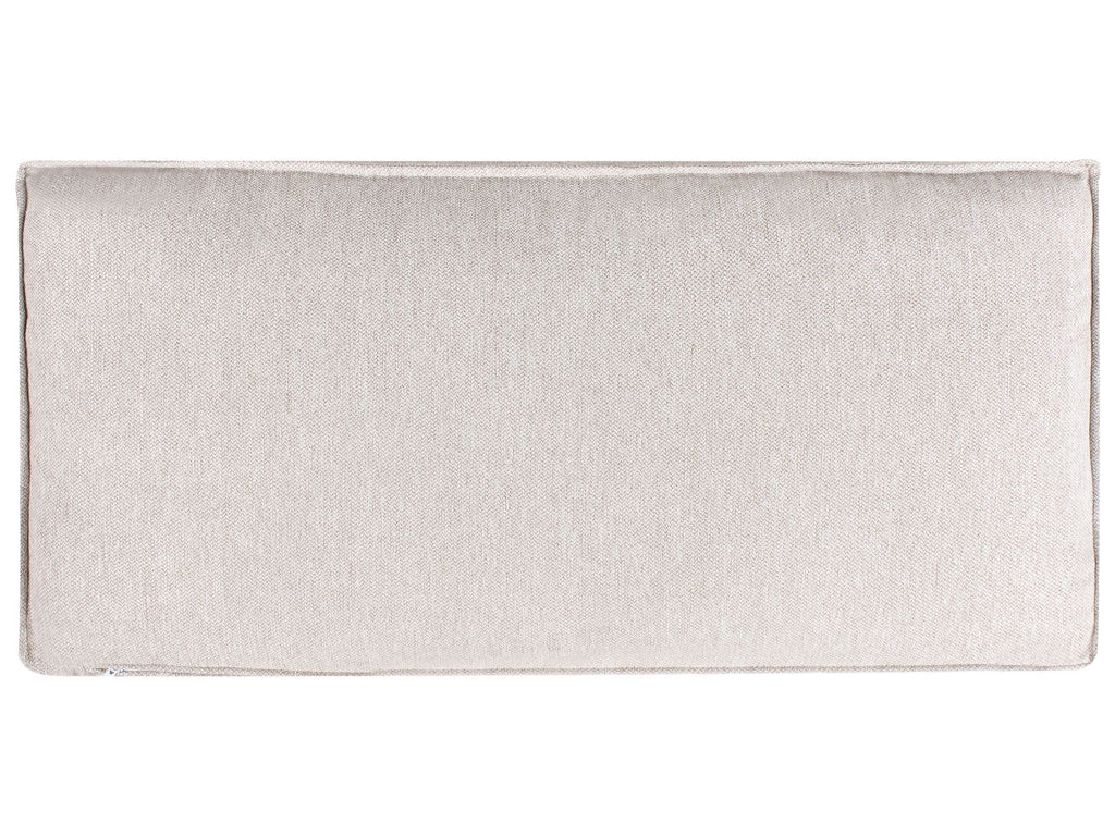 Corner Sofa RENDERS Fabric Light Beige with Ottoman Left Hand