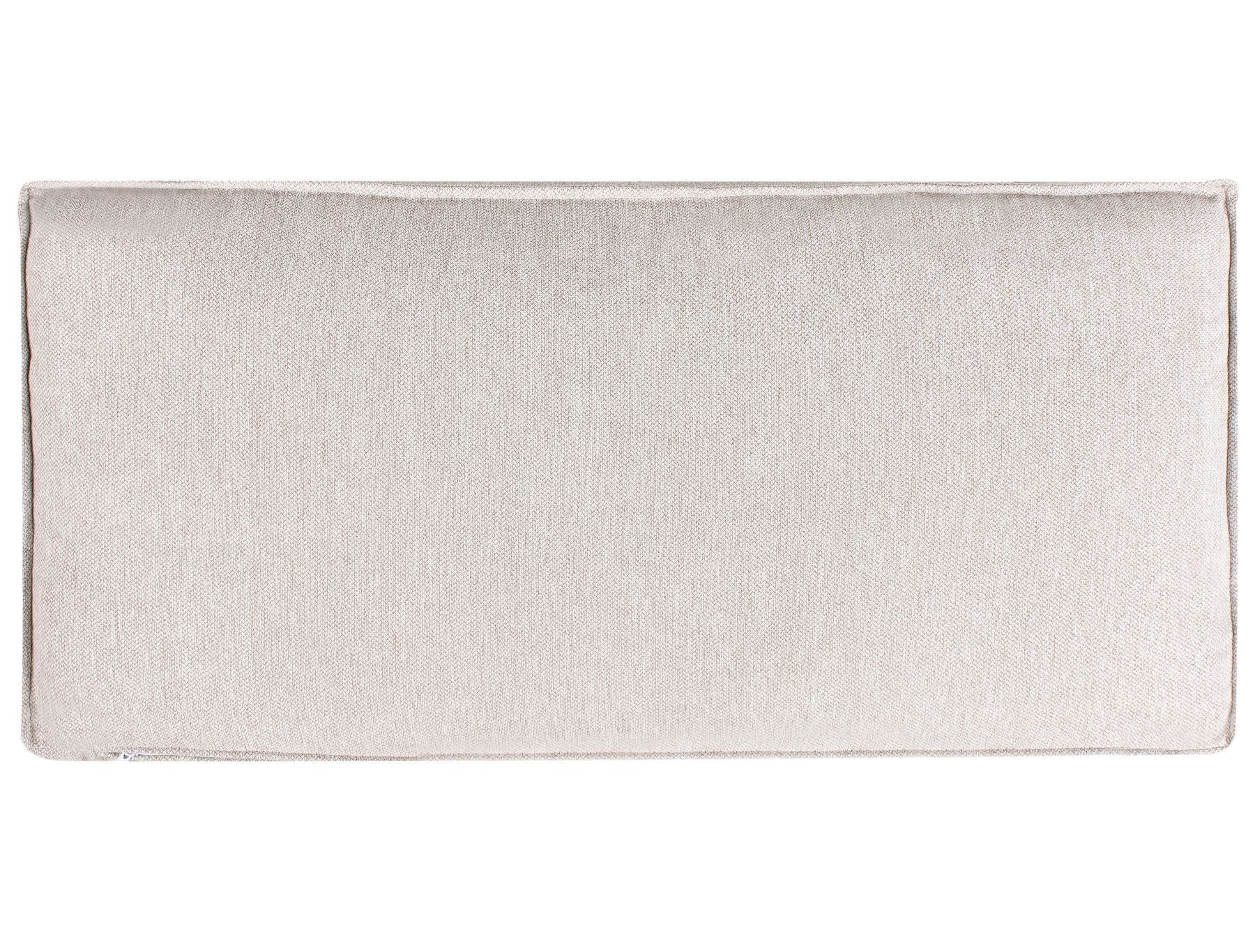 Corner Sofa RENDERS Fabric Light Beige with Ottoman Left Hand