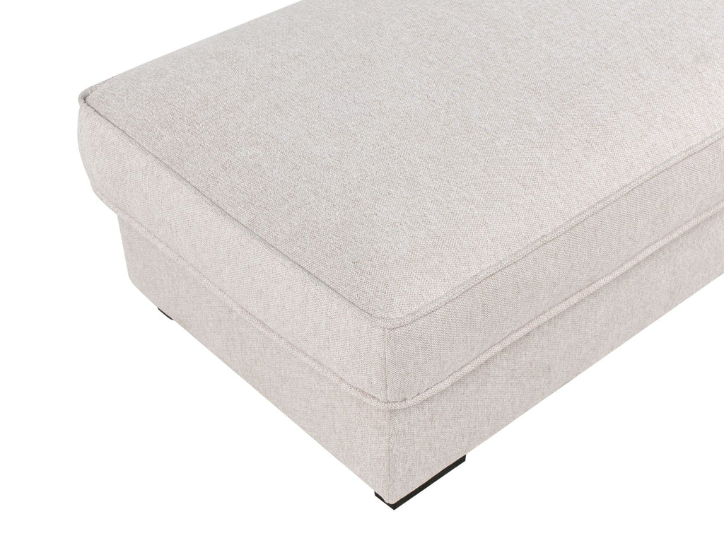 Corner Sofa RENDERS Fabric Light Beige with Ottoman Left Hand
