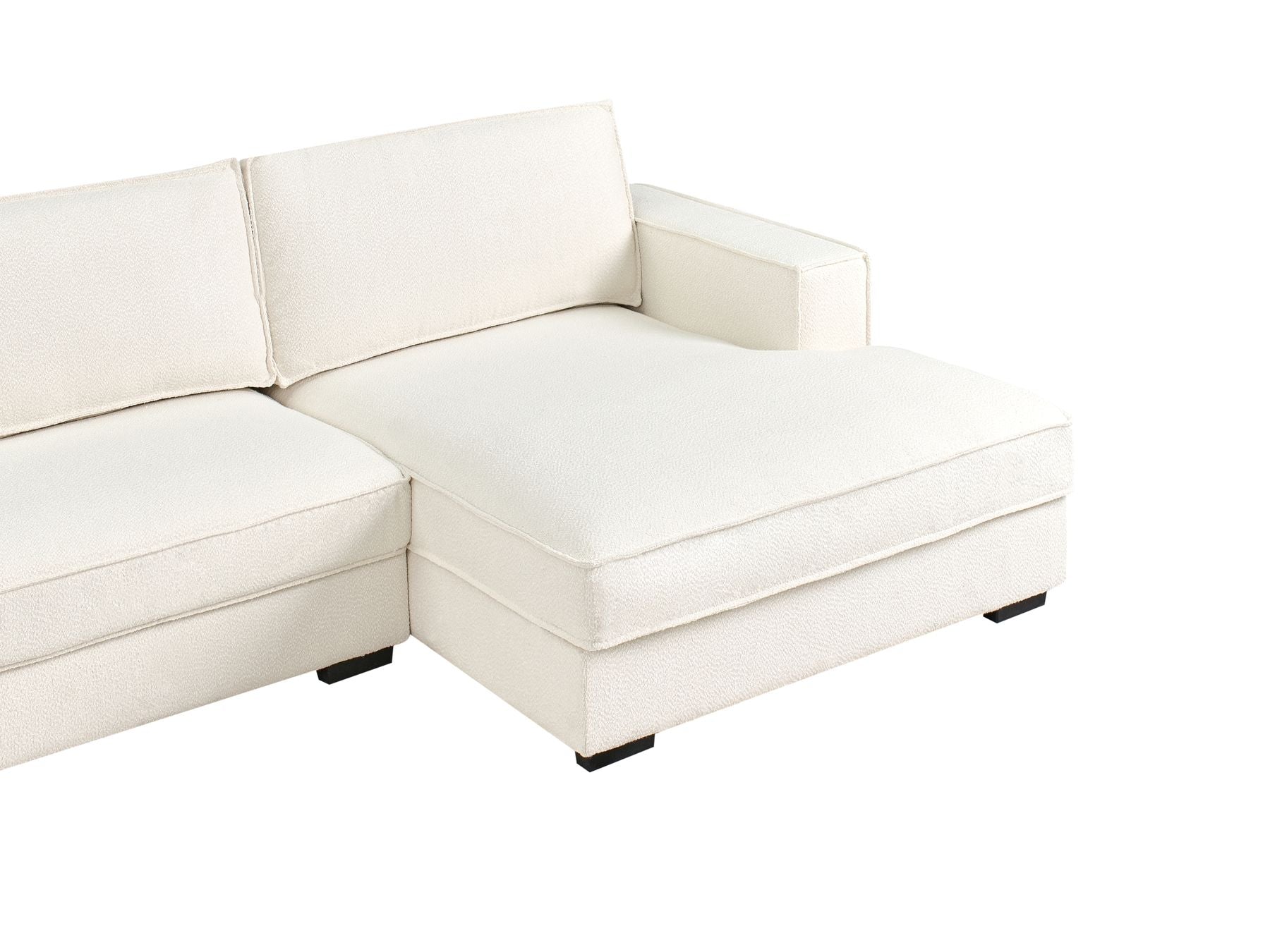 Corner Sofa RENDERS Boucle Off-White Left Hand