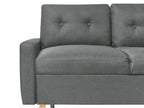 Corner Sofa Bed FLAKK Fabric Dark Grey with Storage 4 Seater Left Hand