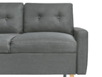 corner sofa bed flakk fabric dark grey with storage 4 seater right hand