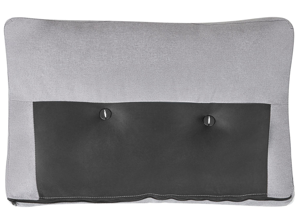 Corner Sofa Bed FLAKK Fabric Light Grey with Storage 4 Seater Right Hand