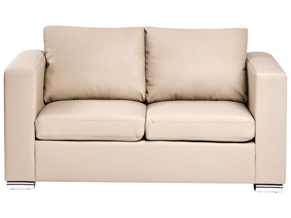 Sofa HELSINKI Leather Beige 2 Seater