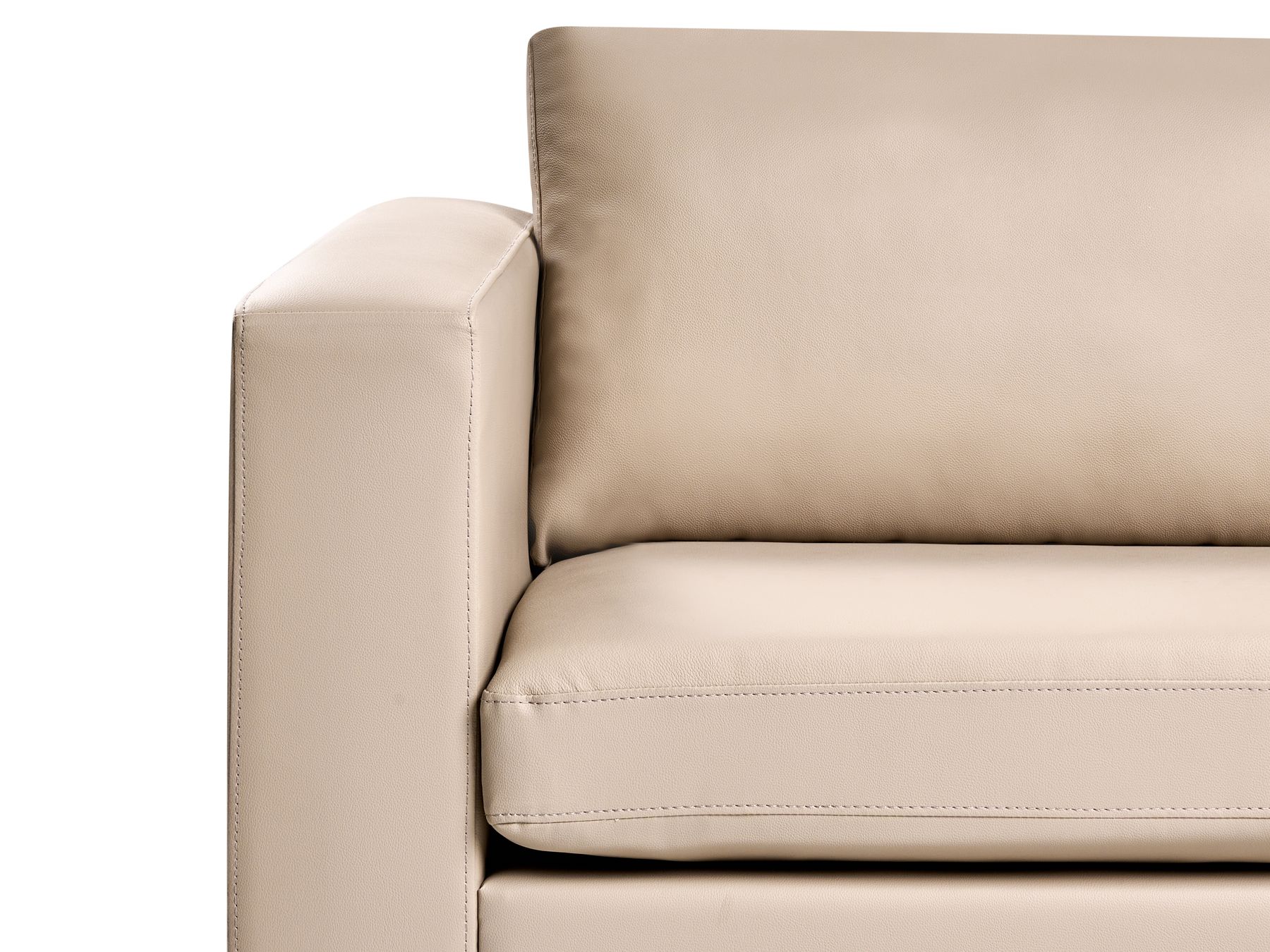Sofa HELSINKI Leather Beige 2 Seater