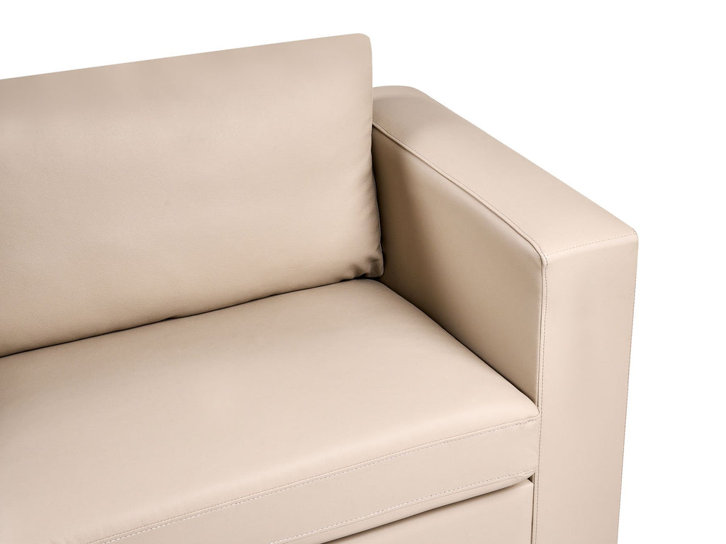Sofa HELSINKI Leather Beige 2 Seater