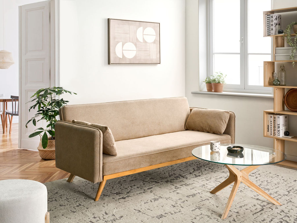 Sofa Bed ASAA Fabric Light Brown