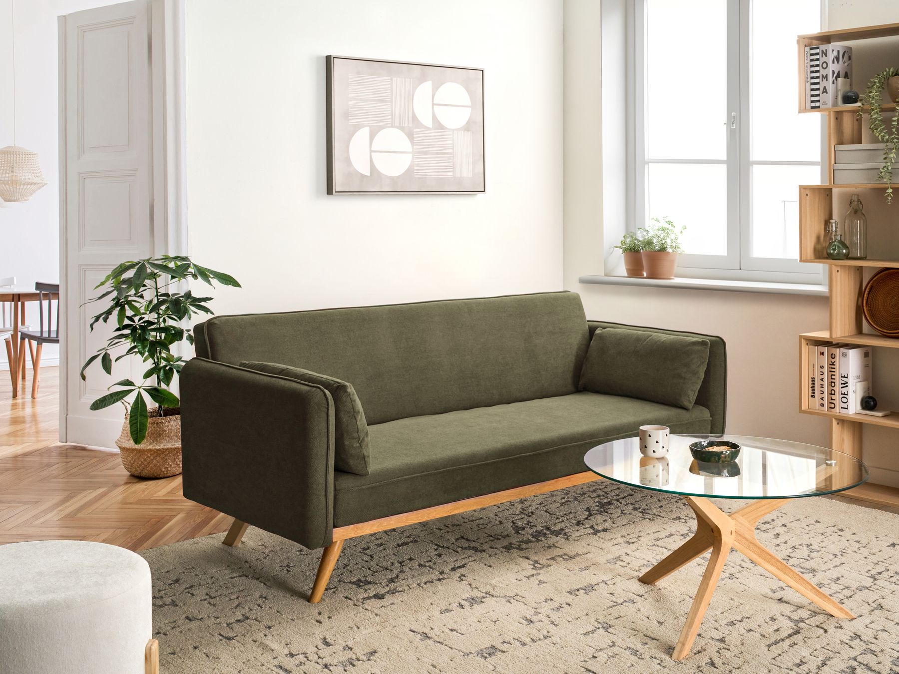 Sofa Bed ASAA Fabric Green
