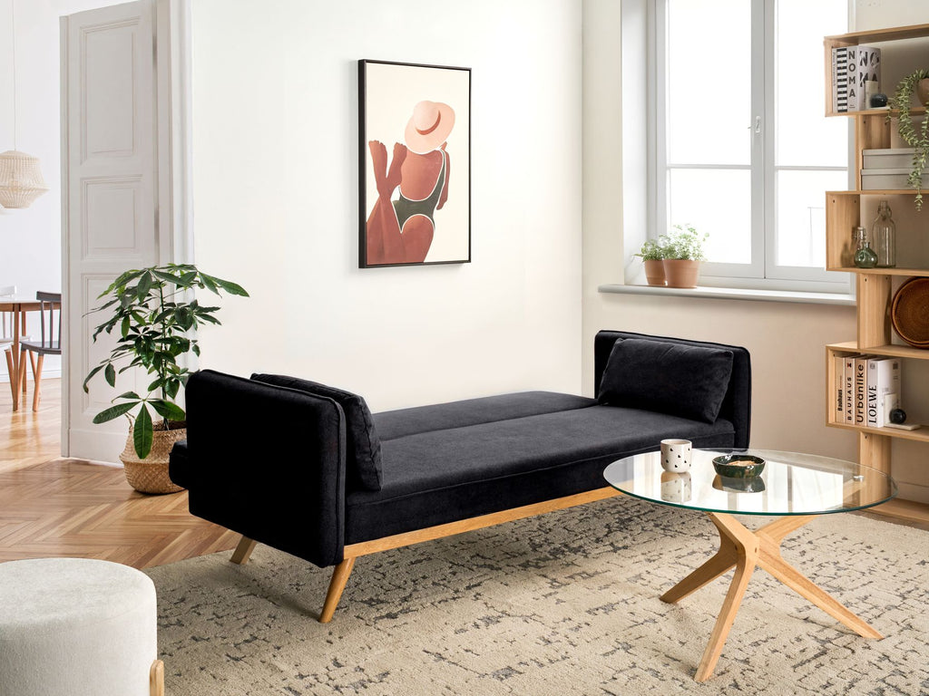 Sofa Bed ASAA Fabric Black