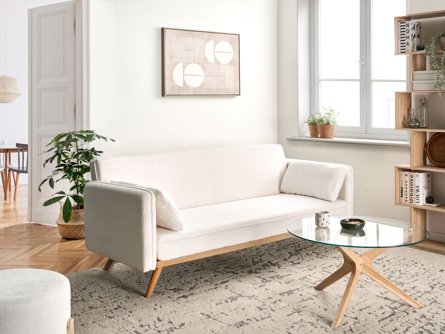 Sofa Bed ASAA Boucle Off-White