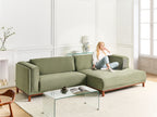 Corner Sofa VENG Corduroy Green 4 Seater