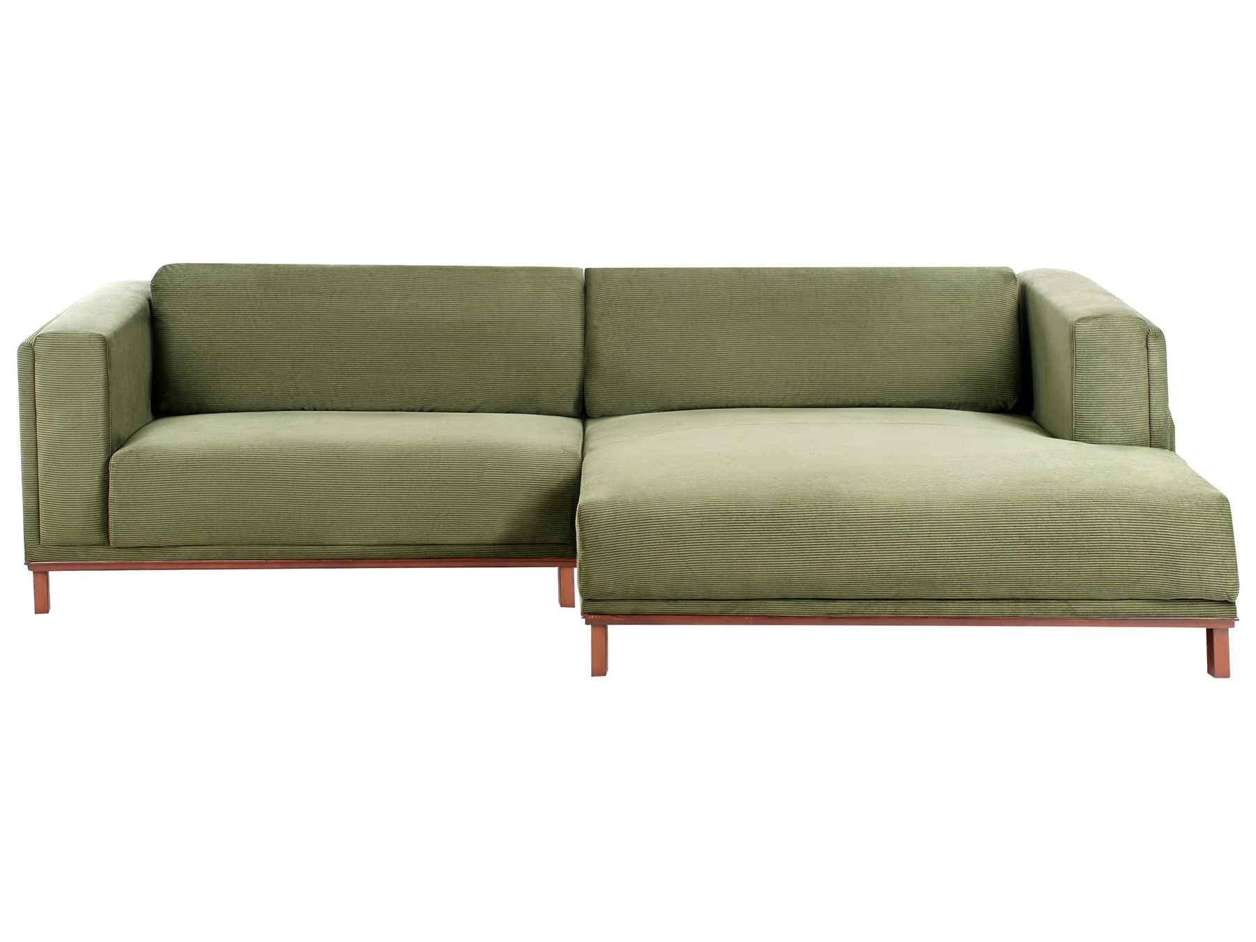 Corner Sofa VENG Corduroy Green 4 Seater