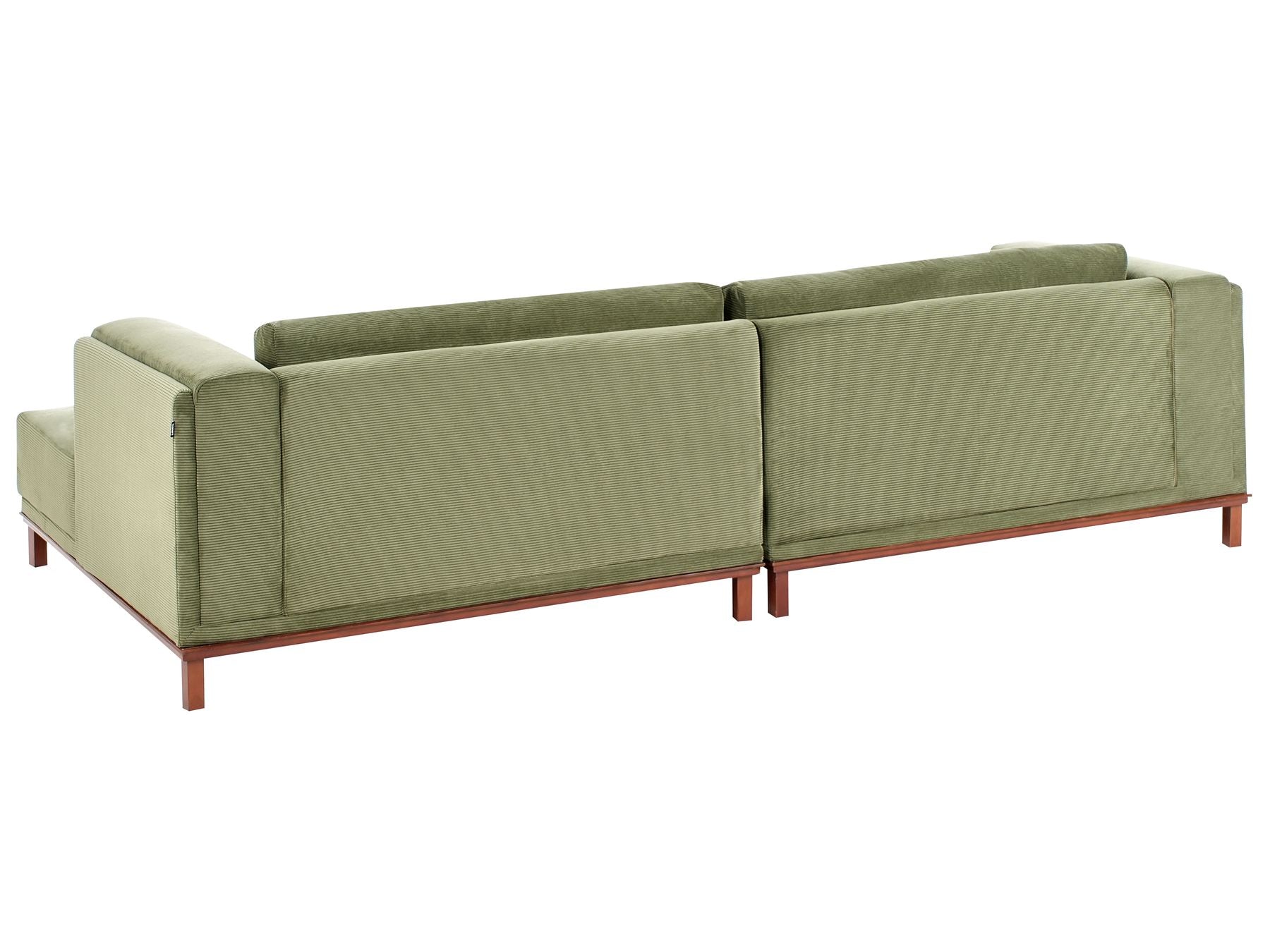 Corner Sofa VENG Corduroy Green 4 Seater