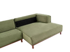 Corner Sofa VENG Corduroy Green 4 Seater
