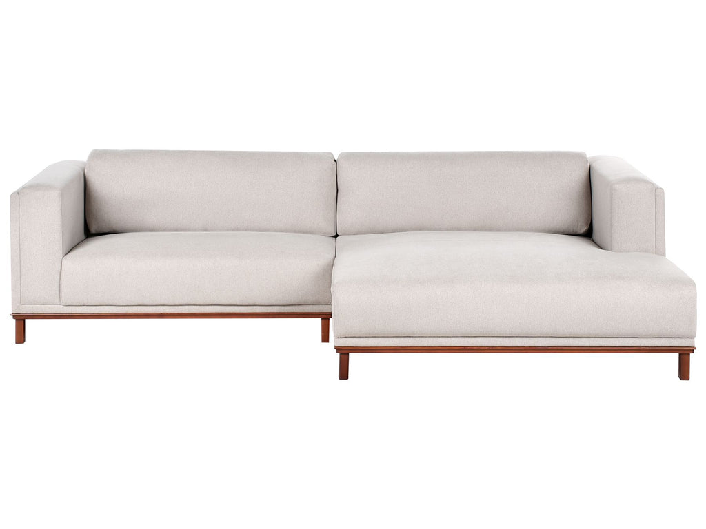 Corner Sofa VENG Fabric Light Beige 4 Seater