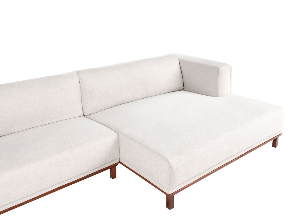 Corner Sofa VENG Fabric Light Beige 4 Seater