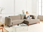 Corner Sofa VENG Fabric Taupe 4 Seater