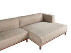 Corner Sofa VENG Fabric Taupe 4 Seater