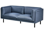 Sofa VORGOD Fabric Dark Blue 2 Seater