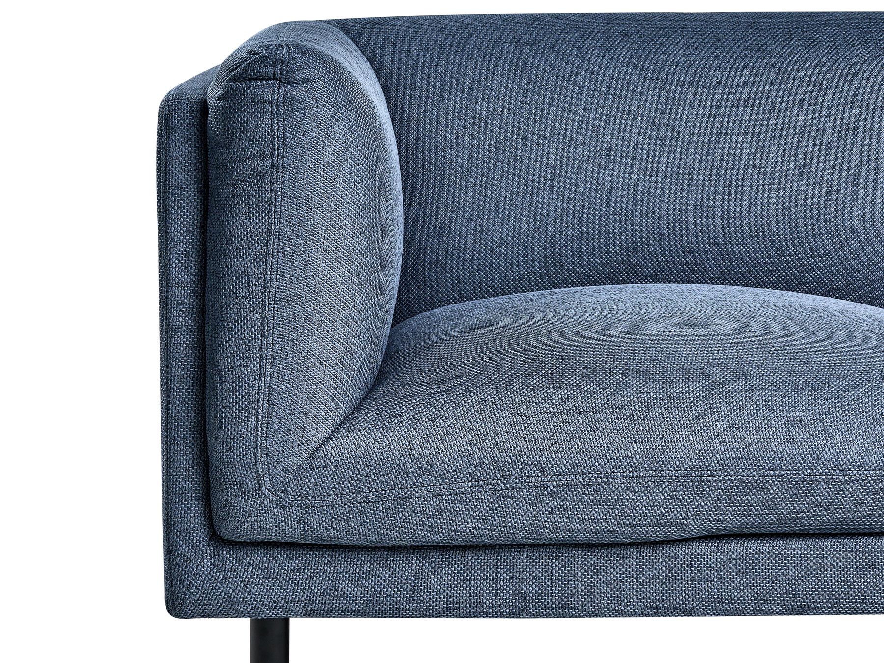 Sofa VORGOD Fabric Dark Blue 2 Seater