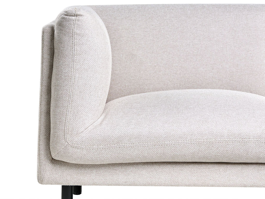Sofa VORGOD Fabric Light Beige 2 Seater