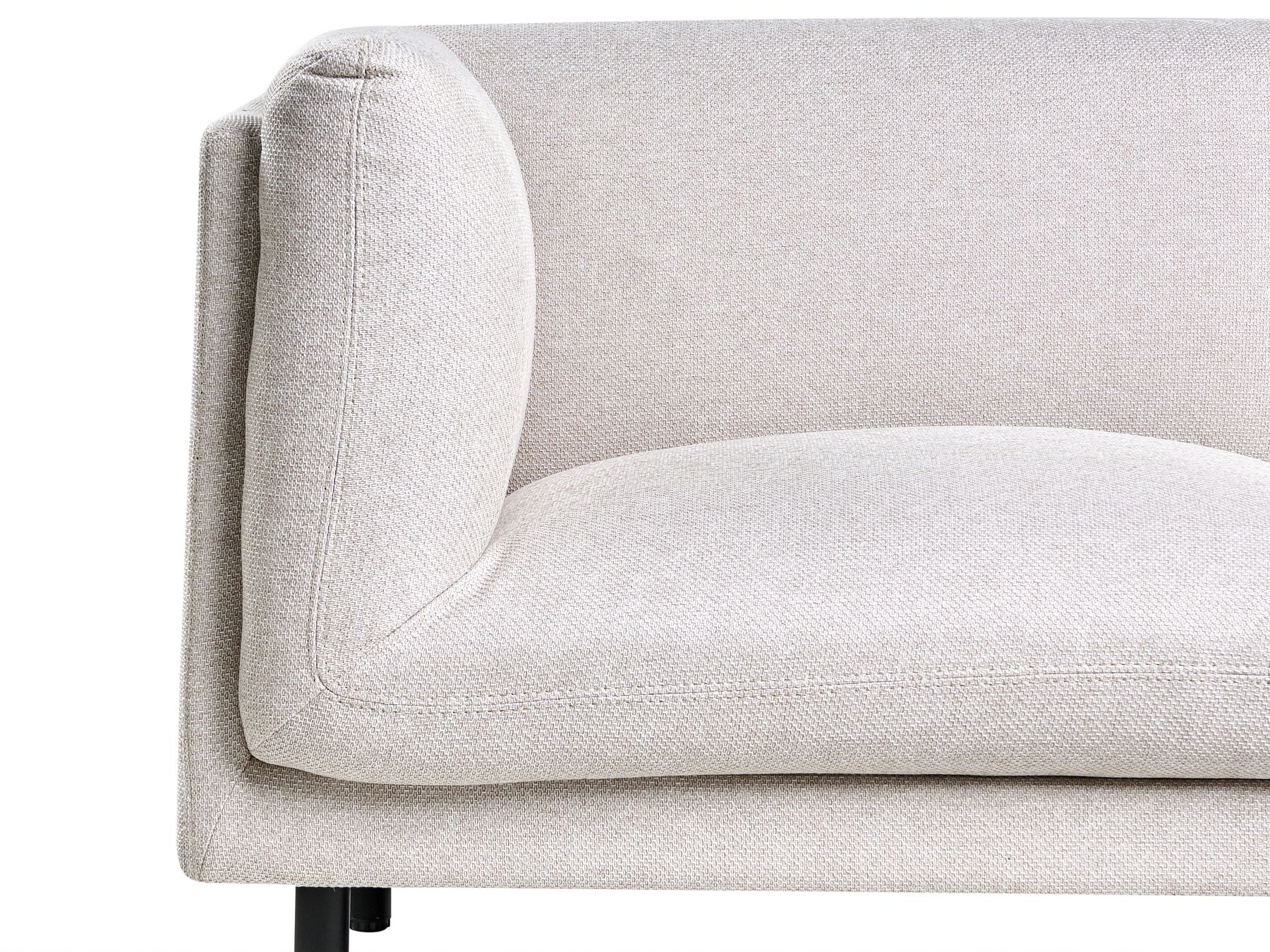 Sofa VORGOD Fabric Light Beige 2 Seater