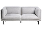 Sofa VORGOD Fabric Light Grey 2 Seater