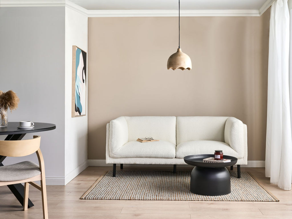 Sofa VORGOD Boucle Off-White 2 Seater