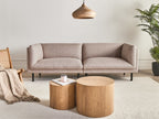 Sofa VORGOD Fabric Light Brown 3 Seater