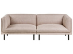 Sofa VORGOD Fabric Light Brown 3 Seater