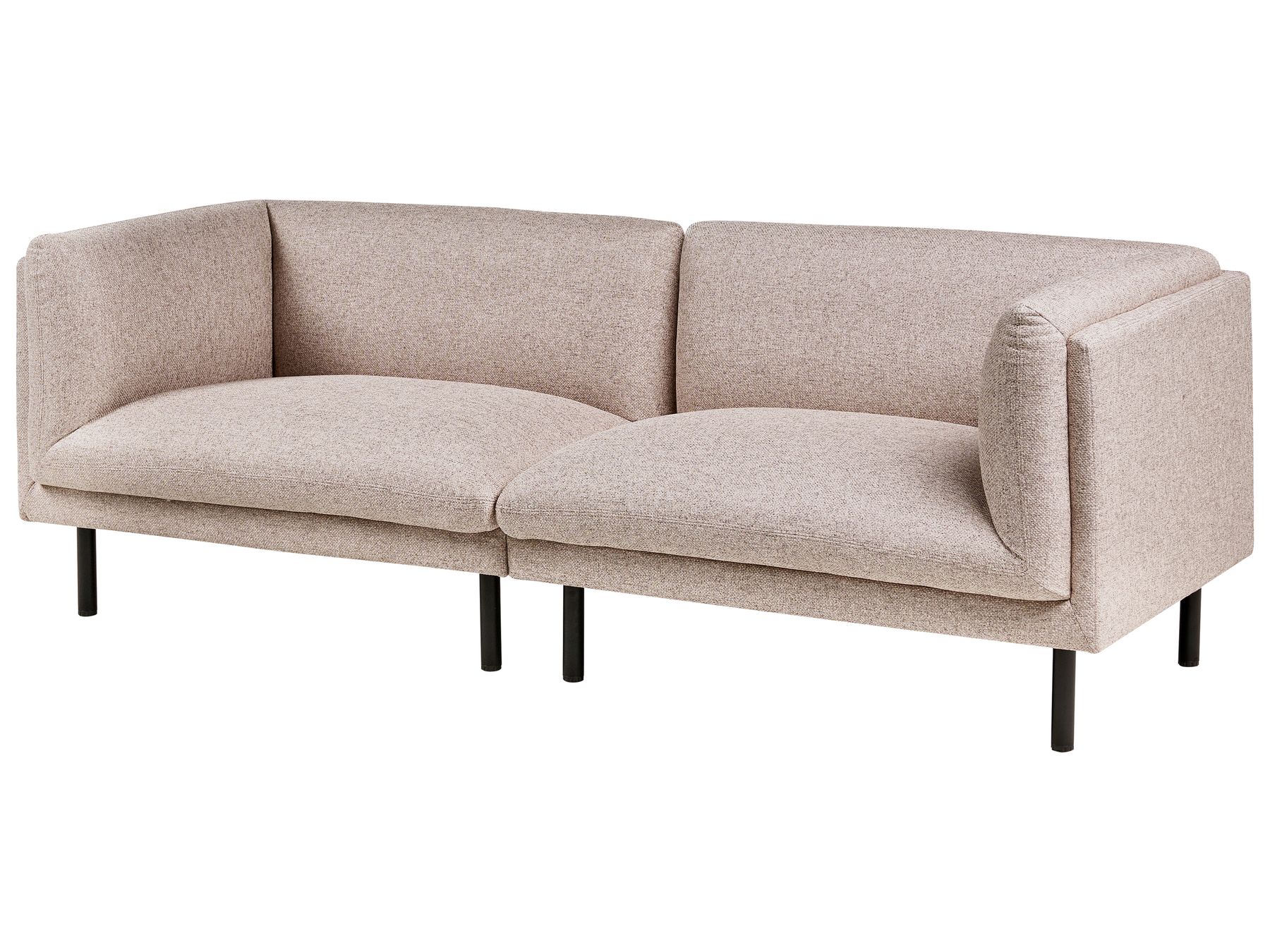 Sofa VORGOD Fabric Light Brown 3 Seater