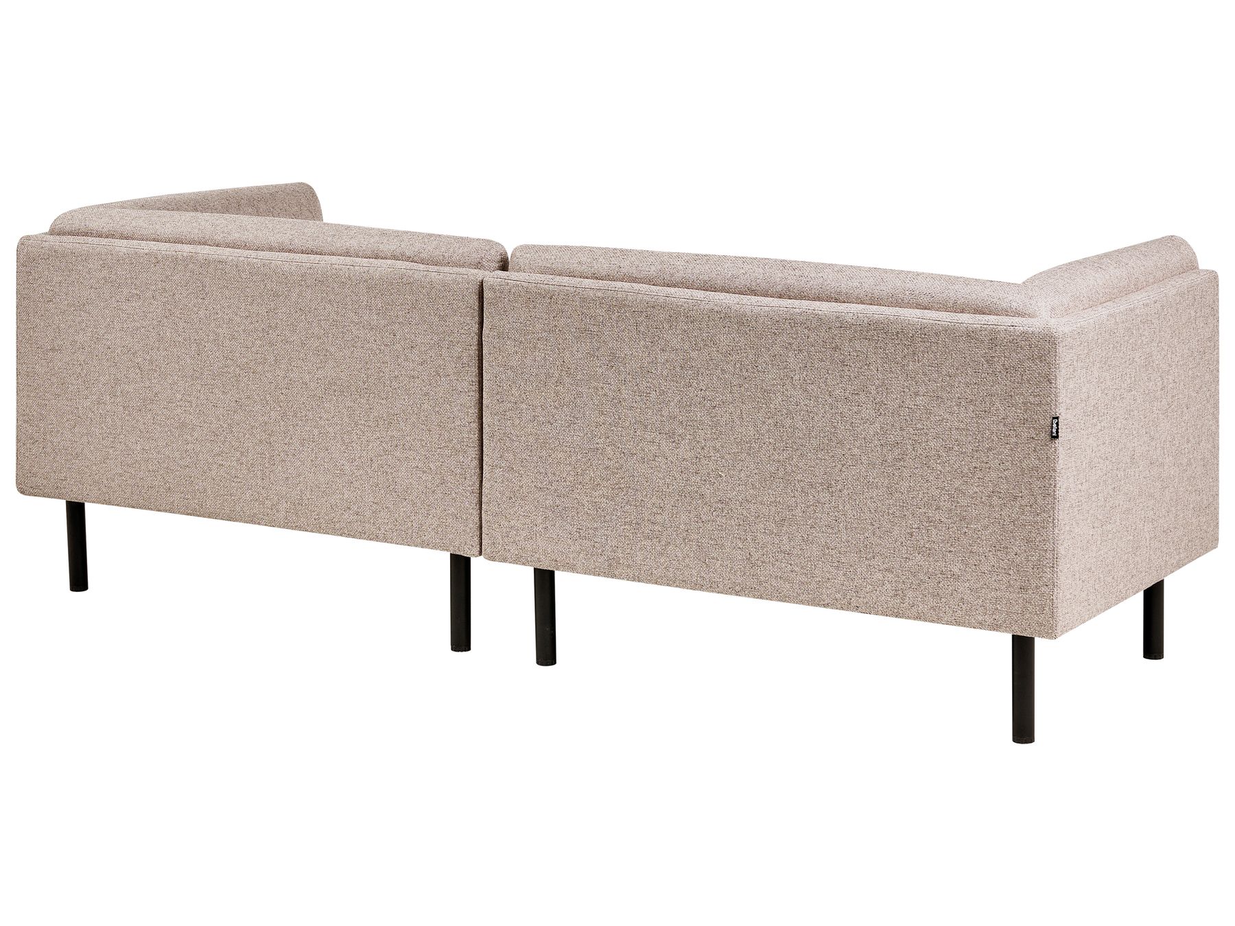 Sofa VORGOD Fabric Light Brown 3 Seater