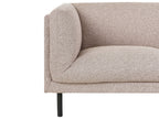 Sofa VORGOD Fabric Light Brown 3 Seater