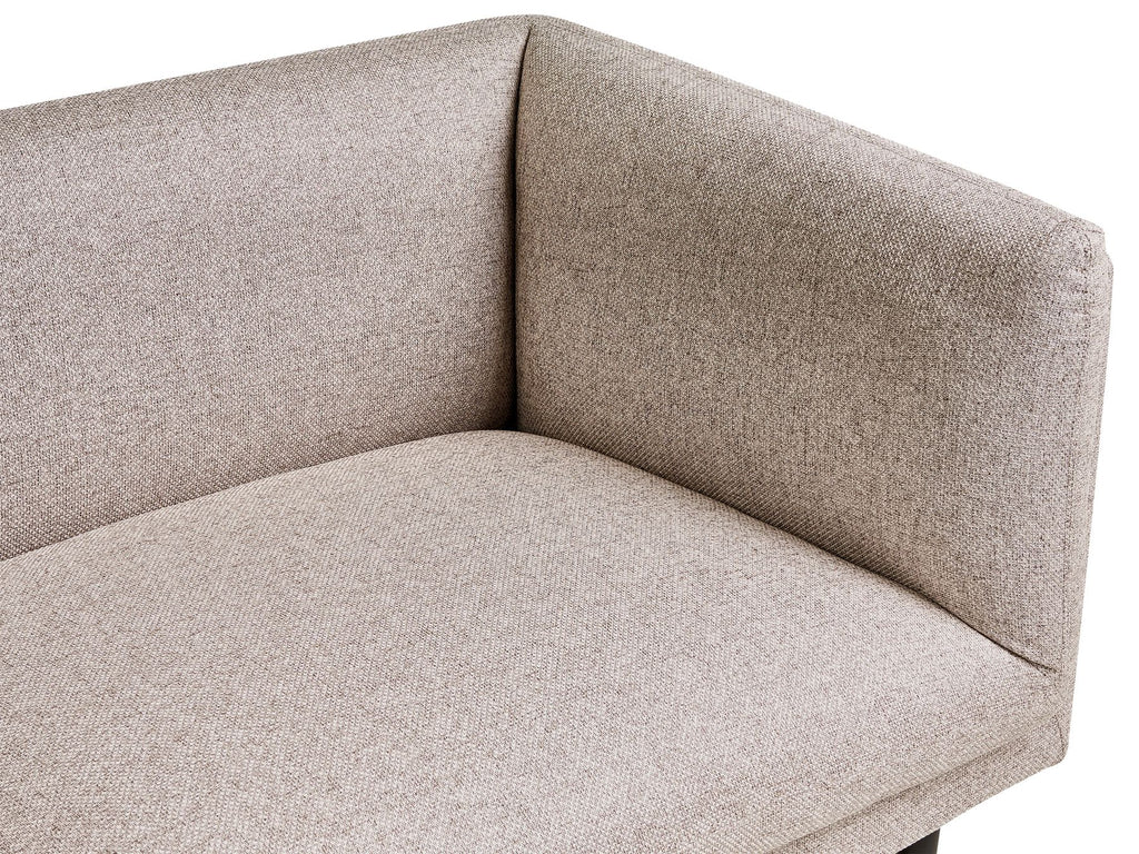 Sofa VORGOD Fabric Light Brown 3 Seater