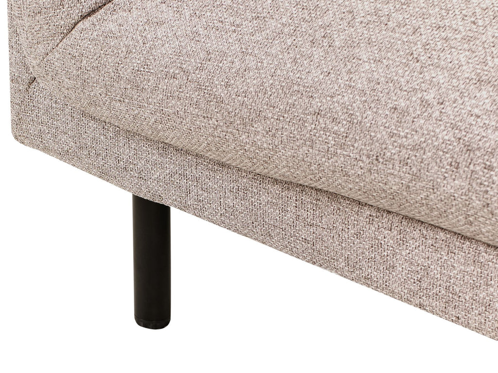 Sofa VORGOD Fabric Light Brown 3 Seater