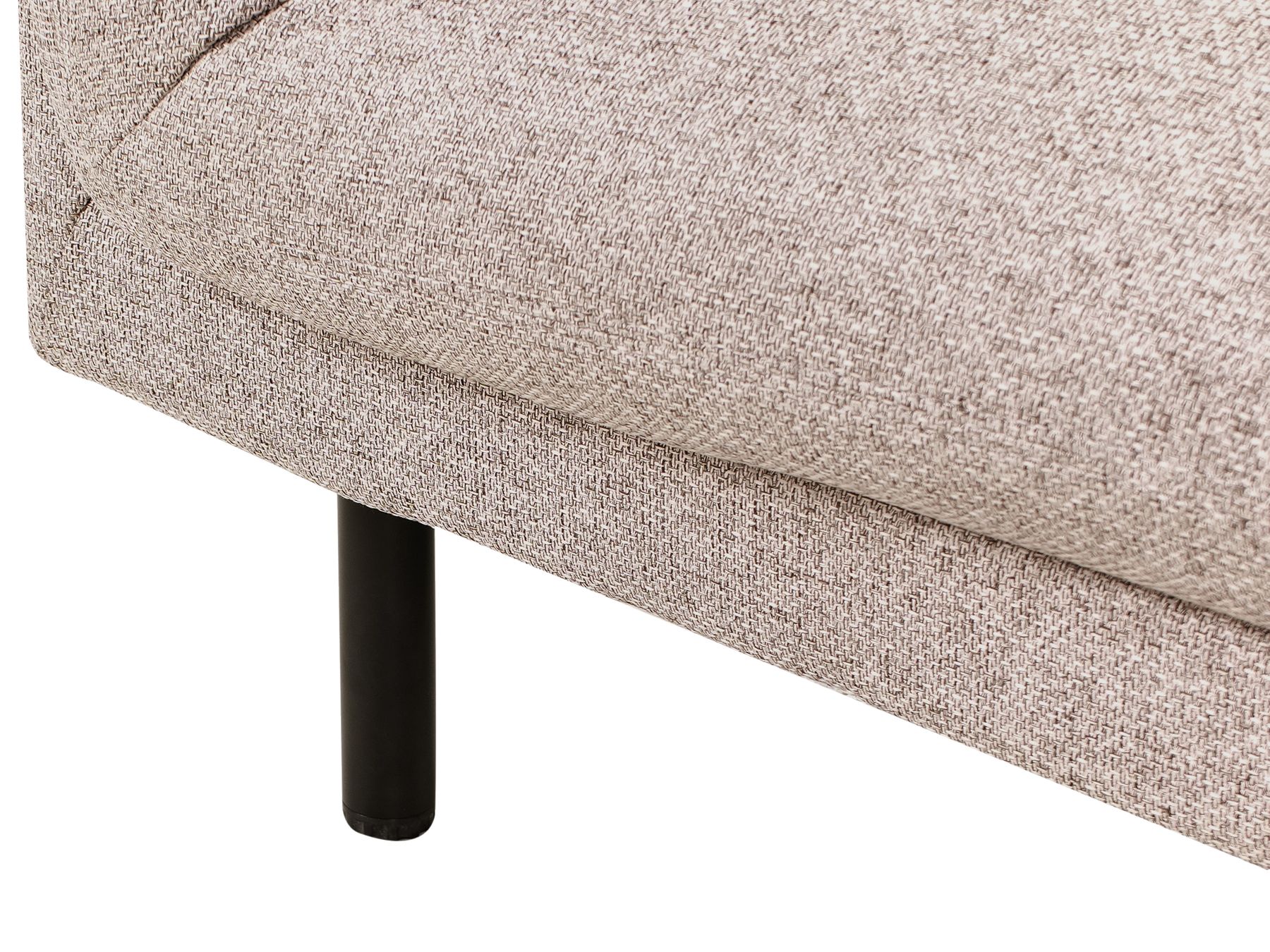 Sofa VORGOD Fabric Light Brown 3 Seater