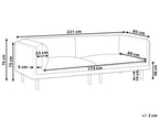 Sofa VORGOD Fabric Light Brown 3 Seater