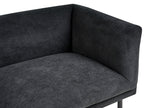 Sofa VORGOD Fabric Black 3 Seater