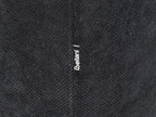 Sofa VORGOD Fabric Black 3 Seater