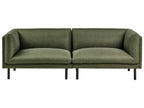 Sofa VORGOD Fabric Dark Green 3 Seater