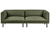 Sofa Fabric Dark Green 3 Seater