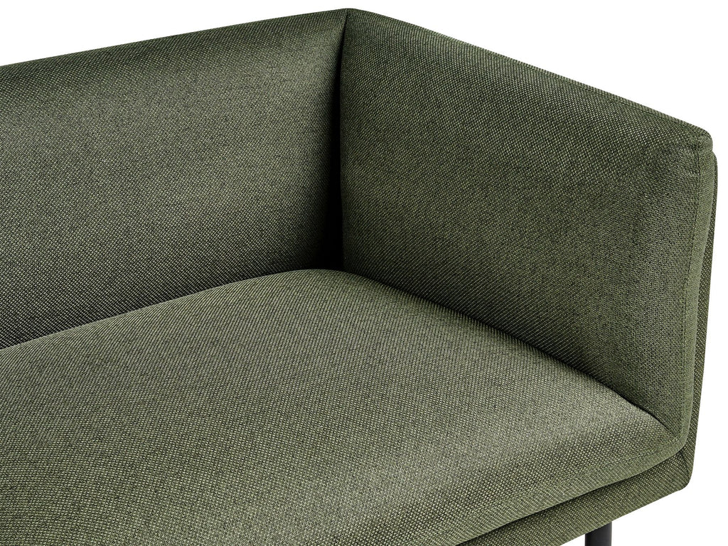 Sofa VORGOD Fabric Dark Green 3 Seater