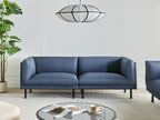 Sofa VORGOD Fabric Dark Blue 3 Seater