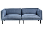 Sofa VORGOD Fabric Dark Blue 3 Seater
