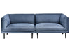 Sofa Fabric Dark Blue 3 Seater