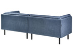 Sofa VORGOD Fabric Dark Blue 3 Seater