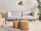 Sofa VORGOD Fabric Light Beige 3 Seater