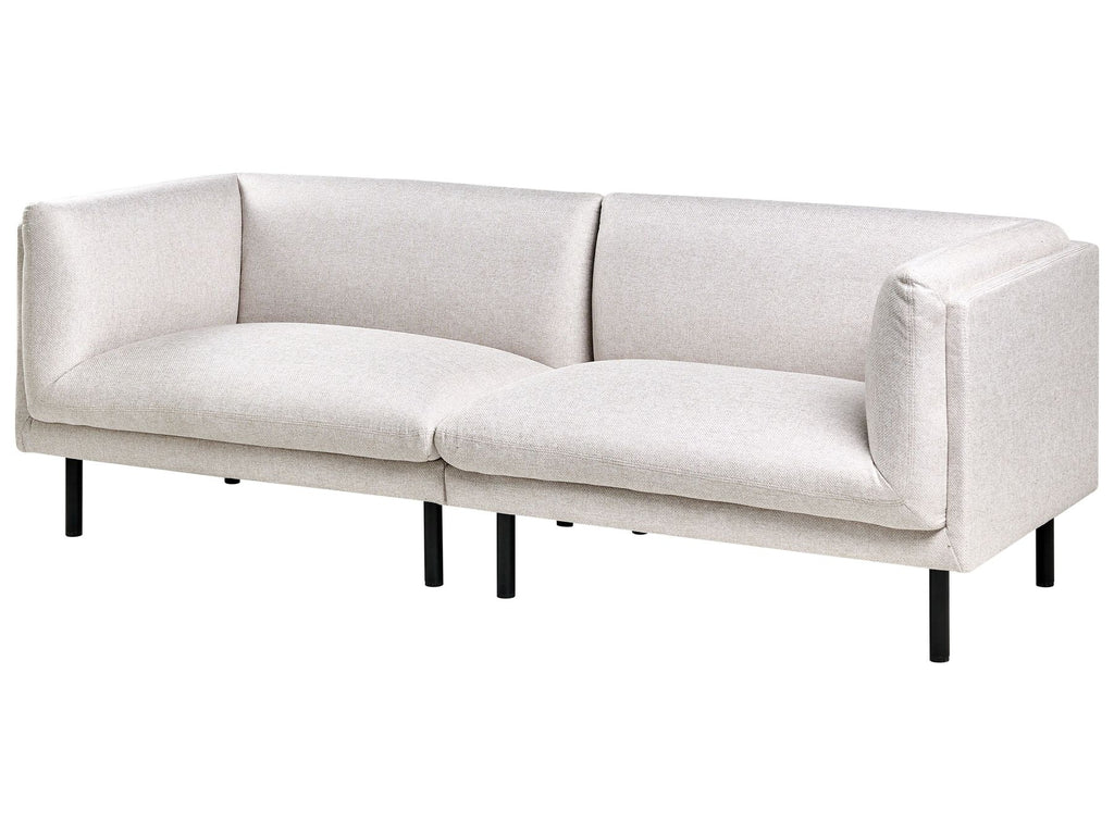 Sofa VORGOD Fabric Light Beige 3 Seater